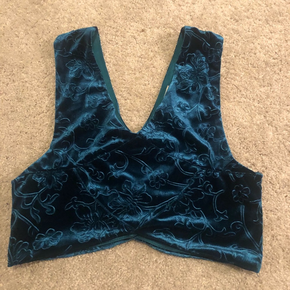 Cropped Velvety Tank Top from Urban Outfitters